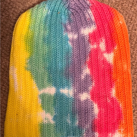 Lucky Charms Rainbow Tie Dye beanie with charms - limited edition - Picture 2 of 3